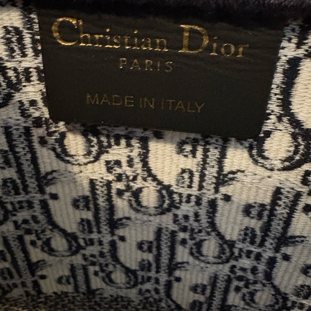 Dior Blue and White Tote Bag